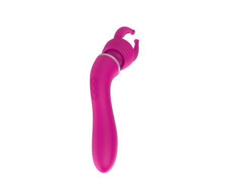 Boss Series Vision Dual Massager + overlay USB 10+10 functions Pink