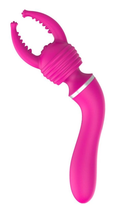 Boss Series Vision Dual Massager + overlay USB 10+10 functions Pink