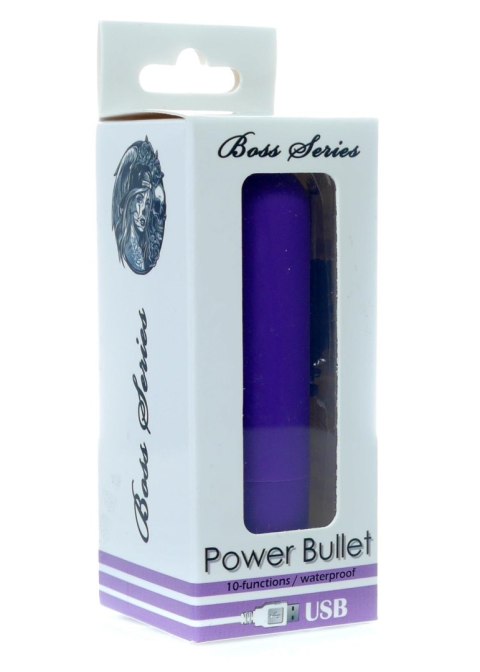 Boss Series Vision Power Bullet USB 10 functions Glossy Matte Purple