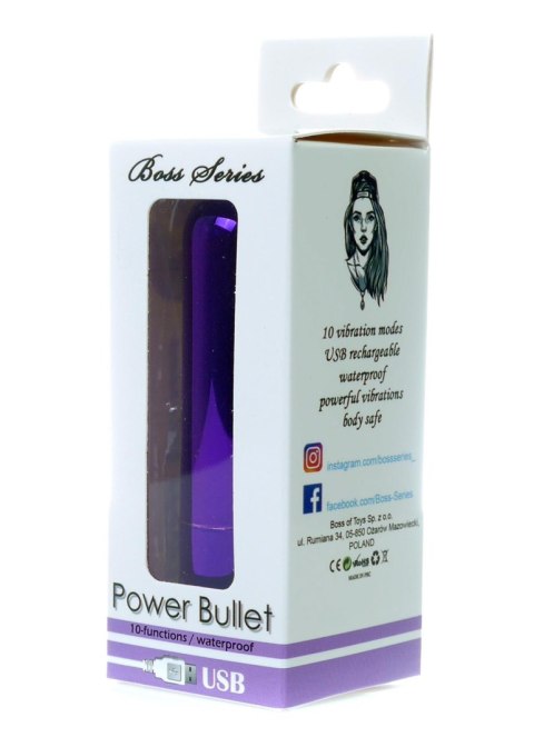 Boss Series Vision Power Bullet USB 10 functions Glossy Purple