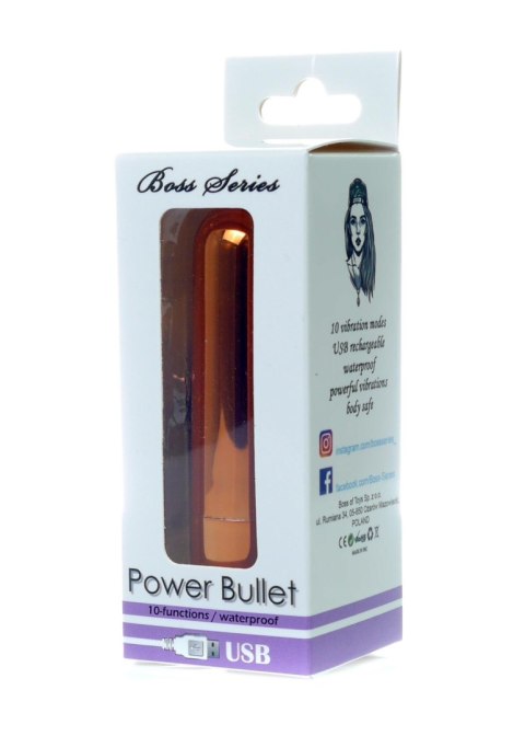 Boss Series Vision Power Bullet USB 10 functions Glossy Rose Gold