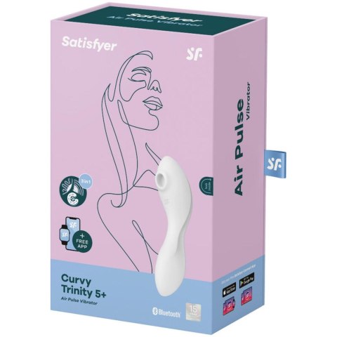 Satisfyer wibrator Stymulator, wibrator-Curvy Potrójny wibrator 5 Connect App (White)