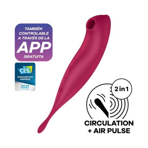 Satisfyer wibrator Twirling Pro Connect App dark red