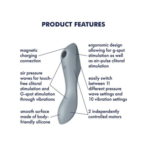 Satisfyer Vibrator - Curvy Trinity 3 (Blue Grey)