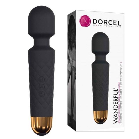 Dorcel Wanderful Black masażer ciała i łechtaczki - wibrator wand, rożdżka, mikrofon