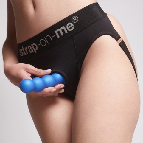 Strap-on-me DILDO PLUG BALLS METALLIC BLUE - S