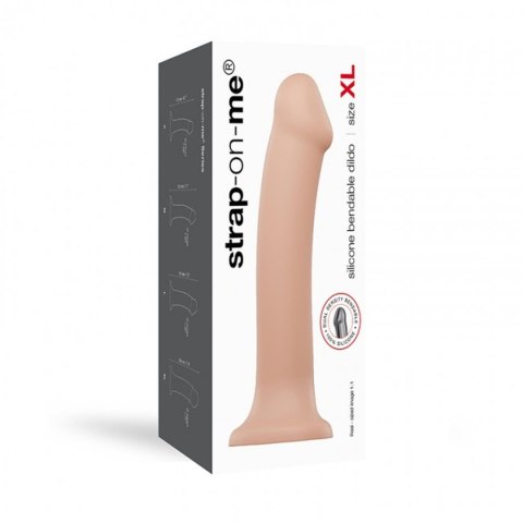 Strap-on-me SEMI-REALISTIC DUAL DENSITY BENDABLE DILDO VANILLA - XL