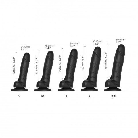 Strap-on-me SLIDING SKIN REALISTIC DILDO BLACK XXL