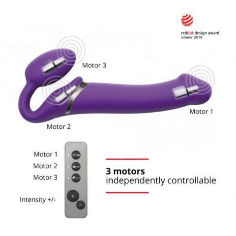 Strap-on-me VIBRATING STRAP-ON - L - PURPLE