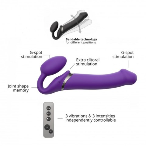 Strap-on-me VIBRATING STRAP-ON - L - PURPLE