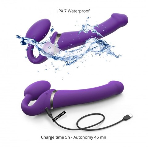 Strap-on-me VIBRATING STRAP-ON - L - PURPLE