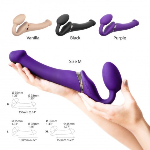 Strap-on-me VIBRATING STRAP-ON - L - PURPLE