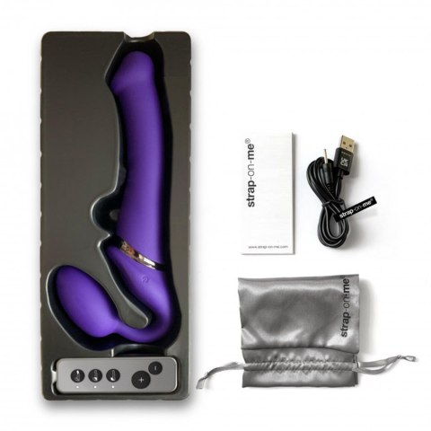 Strap-on-me VIBRATING STRAP-ON - L - PURPLE