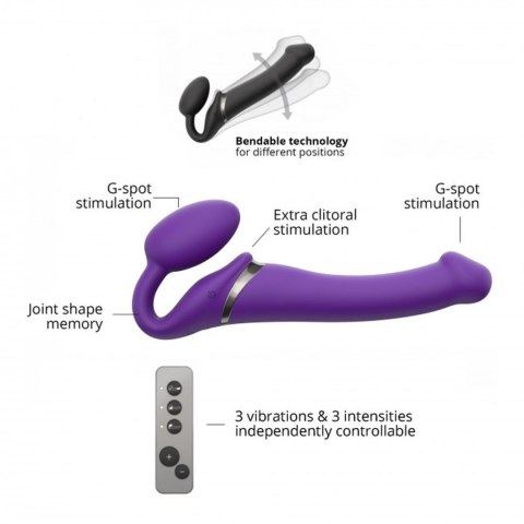 Strap-on-me VIBRATING STRAP-ON - M - PURPLE