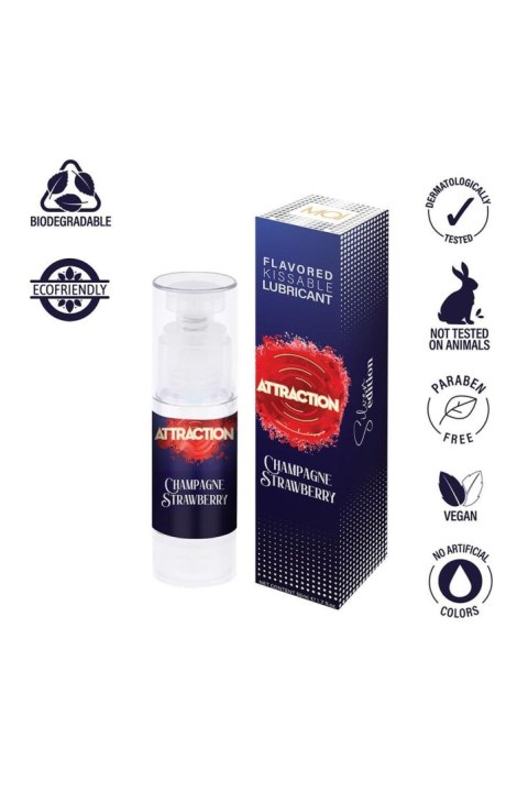 Attraction LUBRICANT ATTRACTION CHAMPAGNE STRAWBERRY 50 ML