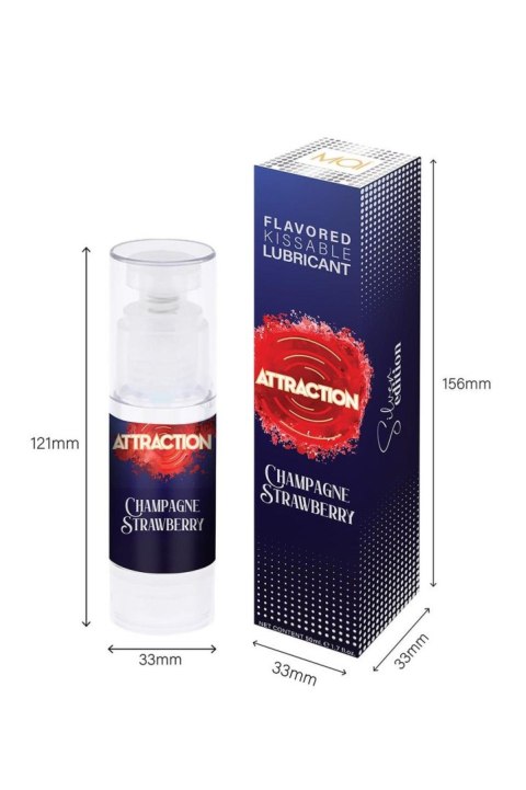 Attraction LUBRICANT ATTRACTION CHAMPAGNE STRAWBERRY 50 ML