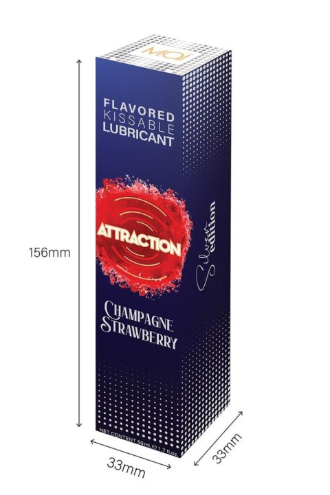 Attraction LUBRICANT ATTRACTION CHAMPAGNE STRAWBERRY 50 ML