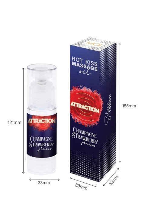 Attraction MASSAGE OIL ATTRACTION CHAMPAGNE STRAWBERRY 50 ML