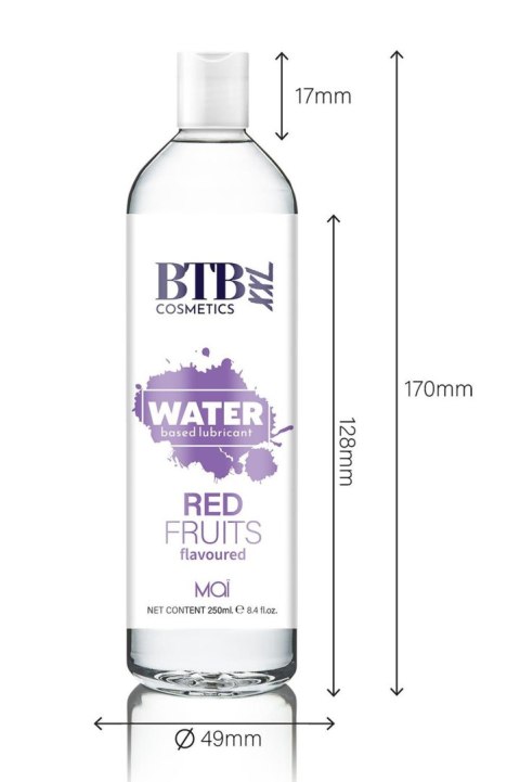 BTB Cosmetics BTB WATER BASED FLAVORED RED FRUITS LUBRICANT 250ML