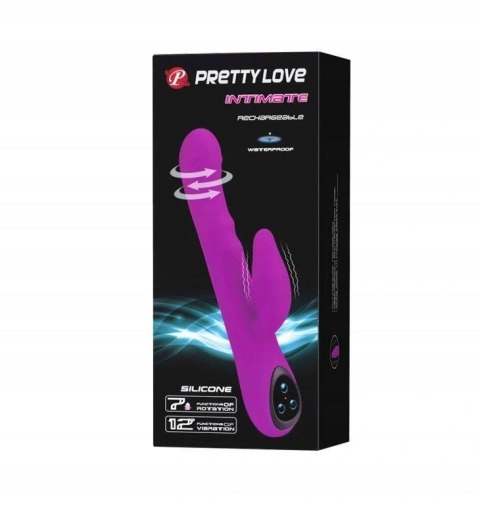 4 Pretty Love 2 WIBRATOR -INTIMATE ,Silikonowy Wibrator z Ruchem Rotacyjnym