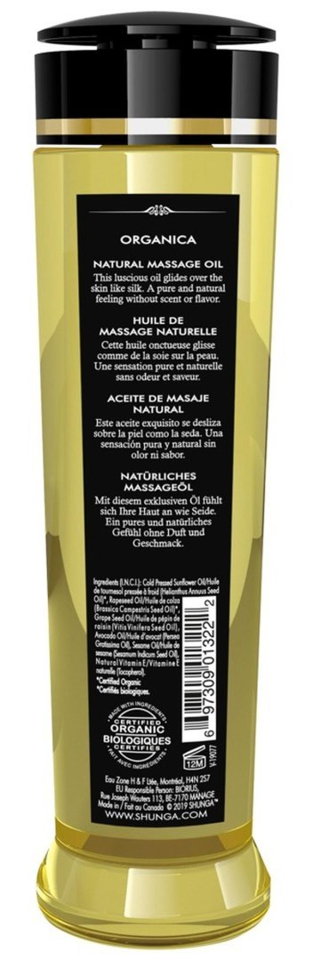 Shunga Massage Oil Organica AROMA & FRAGRANCE FREE