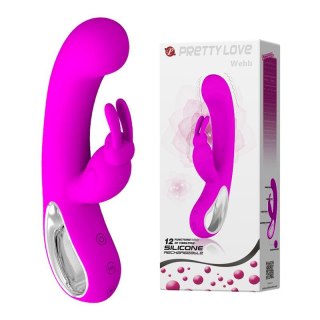 05* Wibrator króliczek PRETTY LOVE - WEBB, różowy, USB, 12 funkcji