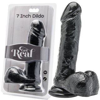 Czarne dildo z jądrami Get Real Black 7''