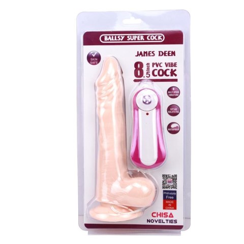 Ballsy Super Cock JAMES DEEN 8.5"" Vibrating Dildo