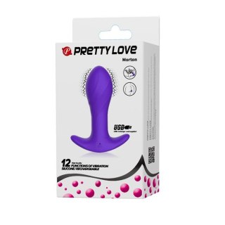 Pretty Love PRETTY LOVE - MORTON Anal Plug, korek analny Massager 12 Functions USB