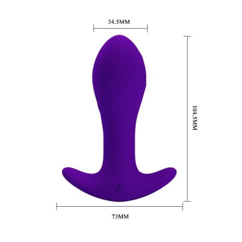 Pretty Love PRETTY LOVE - MORTON Anal Plug, korek analny Massager 12 Functions USB