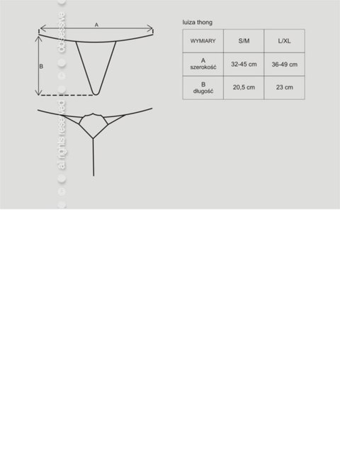 Bielizna-Luiza stringi białe S/M
