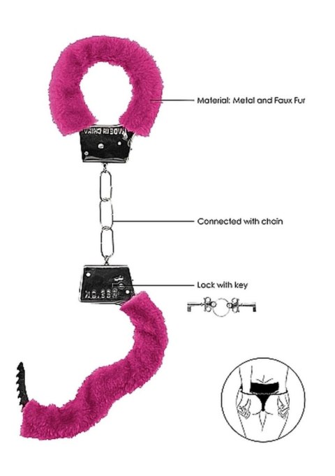 Beginner""s Handcuffs Furry - Pink