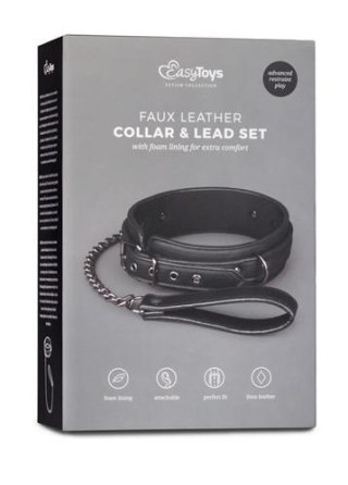 Wiązania-Fetish collar with leash