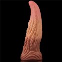 DILDO 10'' DUAL LAYERED PLATINUM SILICONE TONGUE 24-0228