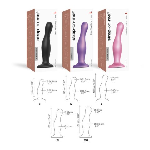 DILDO PLUG CURVY METALLIC SUGAR PINK- S