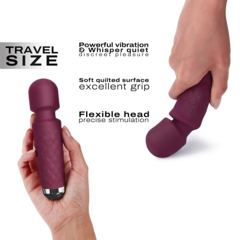 DORCEL MINI Wand, rożdżka, mikrofonERFUL PLUM