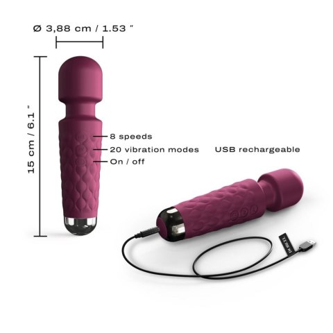 DORCEL MINI Wand, rożdżka, mikrofonERFUL PLUM