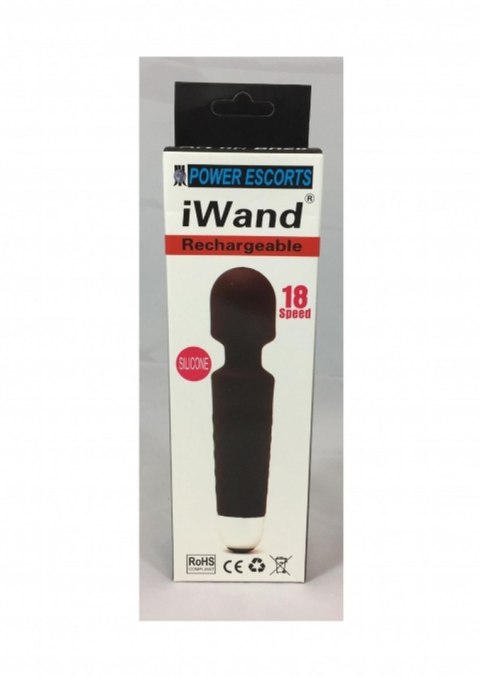 Iwand, różdżka, mikrofon black rechargeable silicone bodywand, różdżka, mikrofon wibrator, wand, różdżka, mikrofon