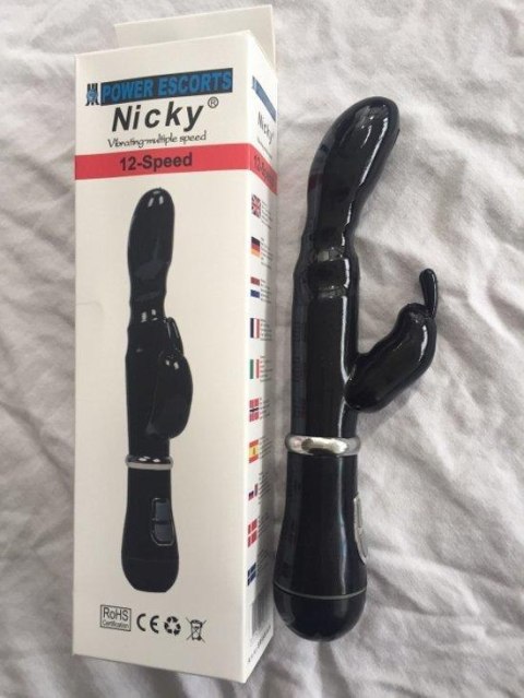 Nicky black 14 speed wibrator do punktu g, g spot wibrator 22 cm