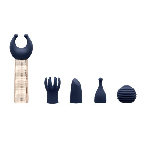 Pillow Talk - Secrets Choices 6 Piece Mini Massager Set Navy Blue/Rose Gold