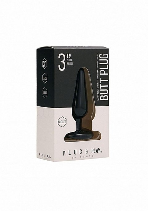 Butt Plug, korek analny - Basic - 3 Inch - Black