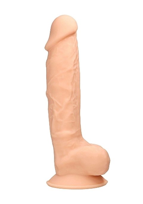 Silicone Dildo With Balls - 22,8 cm - Flesh