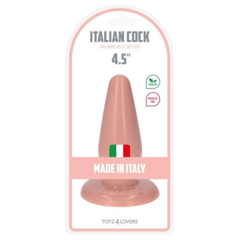 Plug, korek analny-Italian Cock 4.5""Flesh