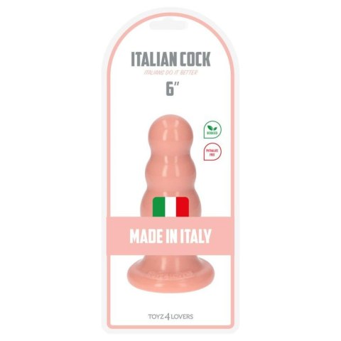 Plug, korek analny-Italian Cock 6""Flesh