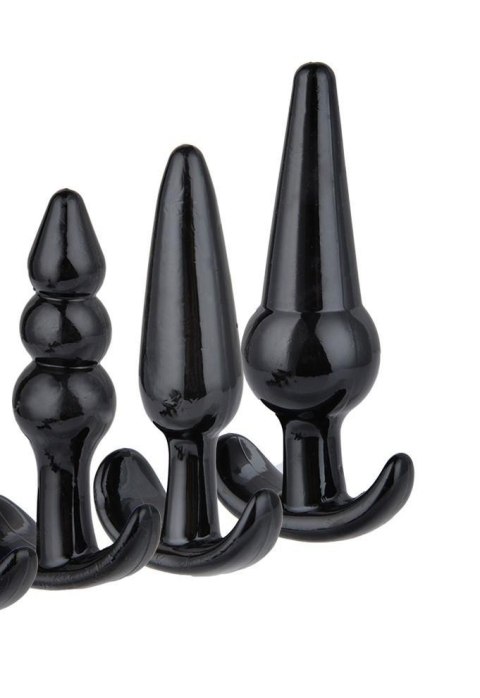 Plug-Triple Anal Plugs Starter Set- 3-Pack Anal Plugs Black