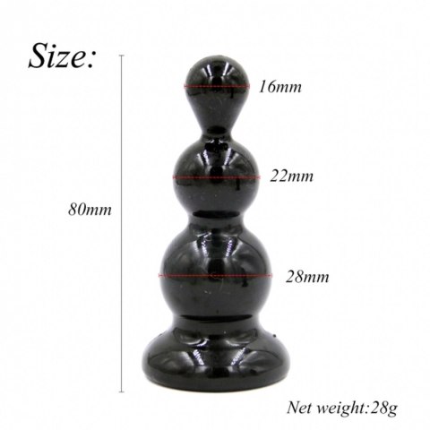 Korek analny black anal plug 3,2 inch / 8 cm