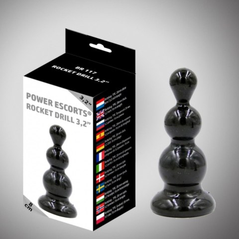 Korek analny black anal plug 3,2 inch / 8 cm