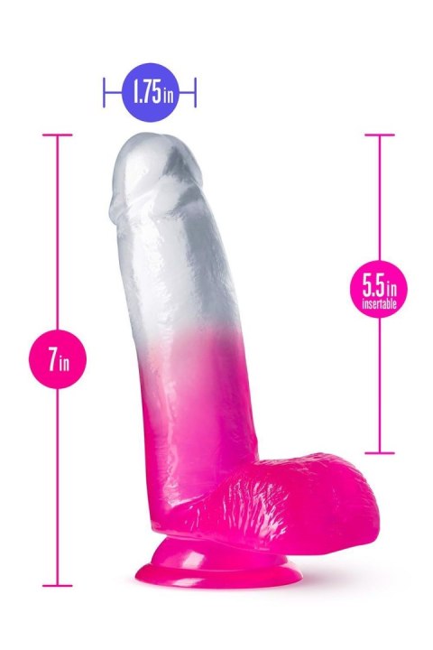 B YOURS SUGAR MAGNOLIA 7 INCH DILDO FUCHSIA