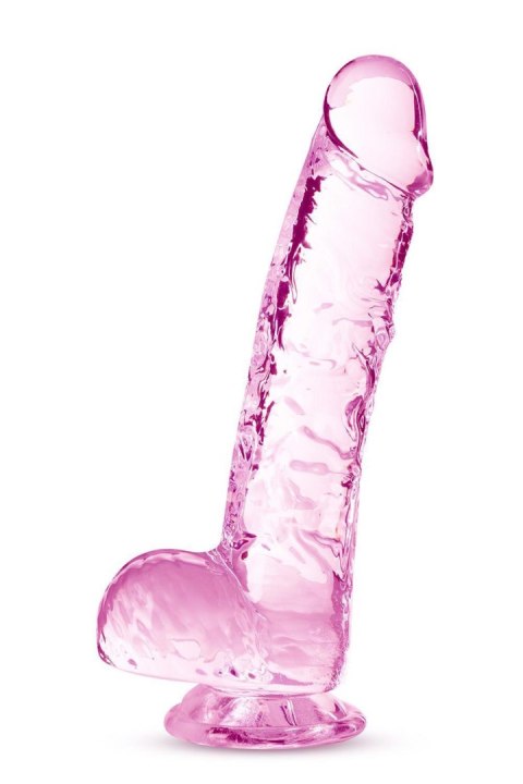 NATURALLY YOURS  6" CRYSTALLINE DILDO ROSE