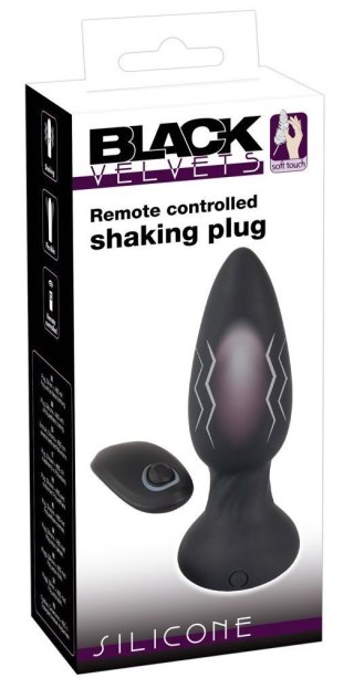 Black korek analny, plug RC Shaking Plug, korek analny